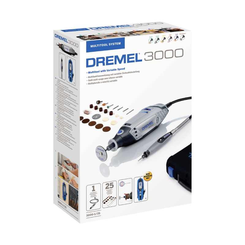  Dremel 3000-2/25 Rotary Tool Kit includes Flex Shaft